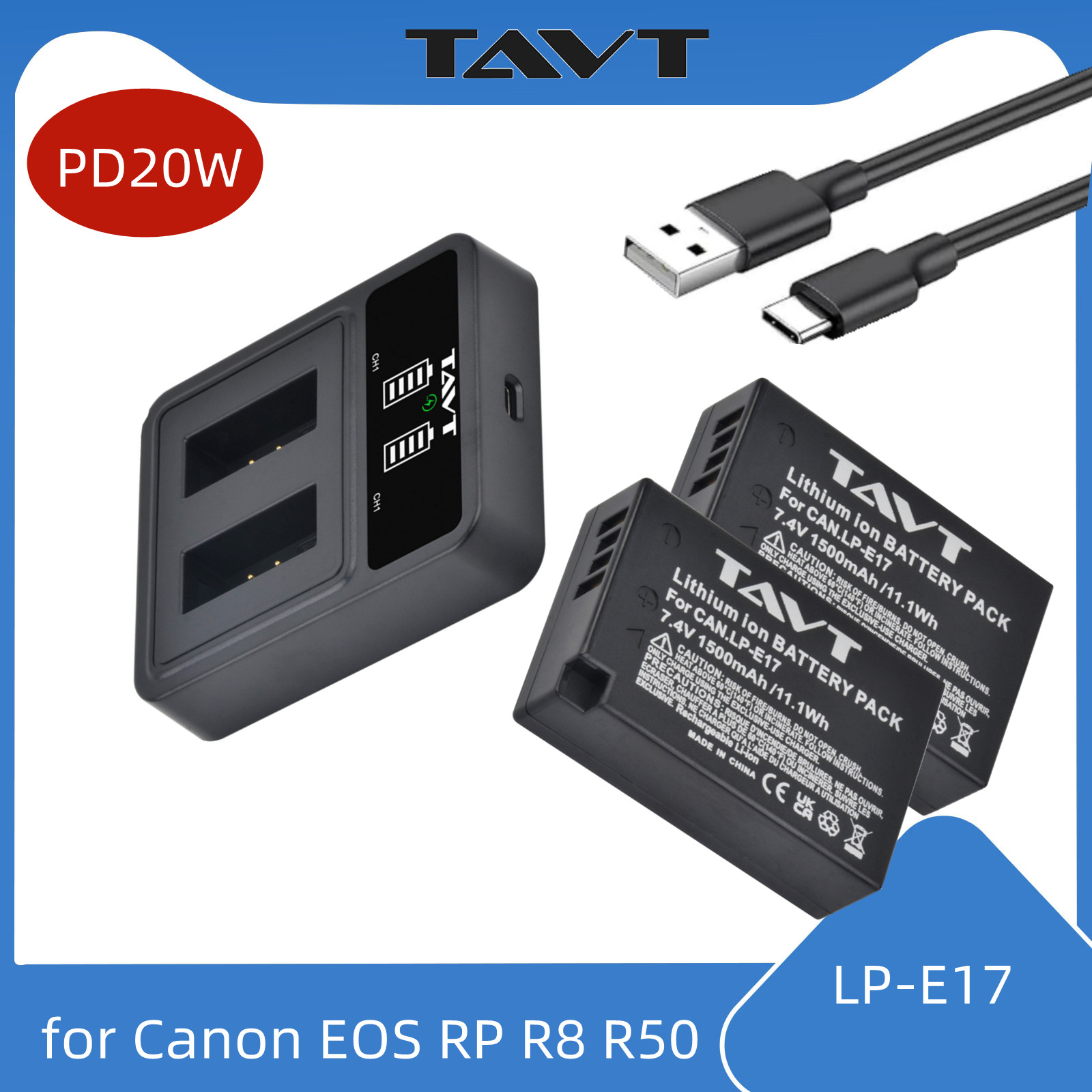Canon Camera Eos R8 - Batterie d'appareil photo LP-E17 LPE17 LP