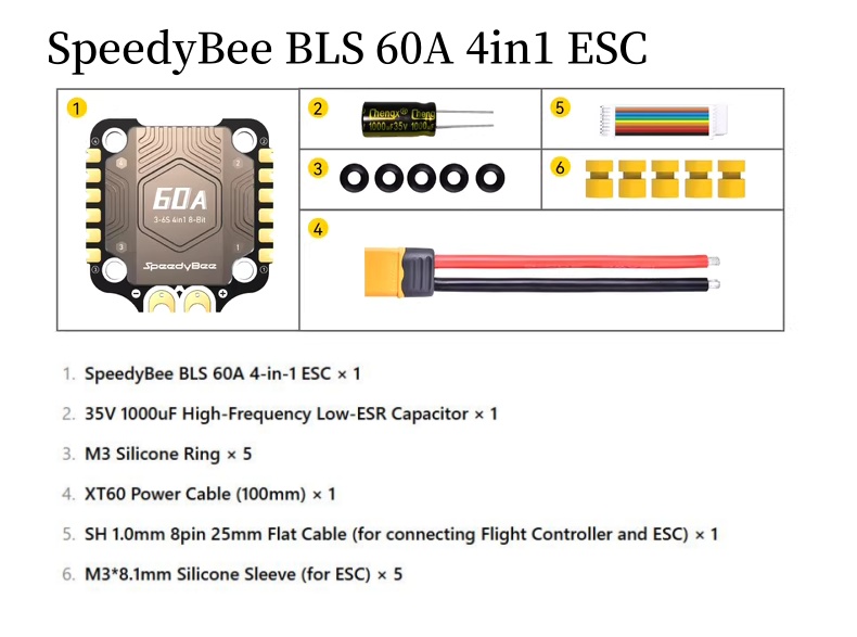 SpeedyBee F4 F405 V4 55A BLS 3 - Betaflight Fc F4 avis et prix